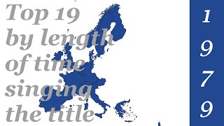 Eurovision 1979 - Top 19 by length of time singing the title