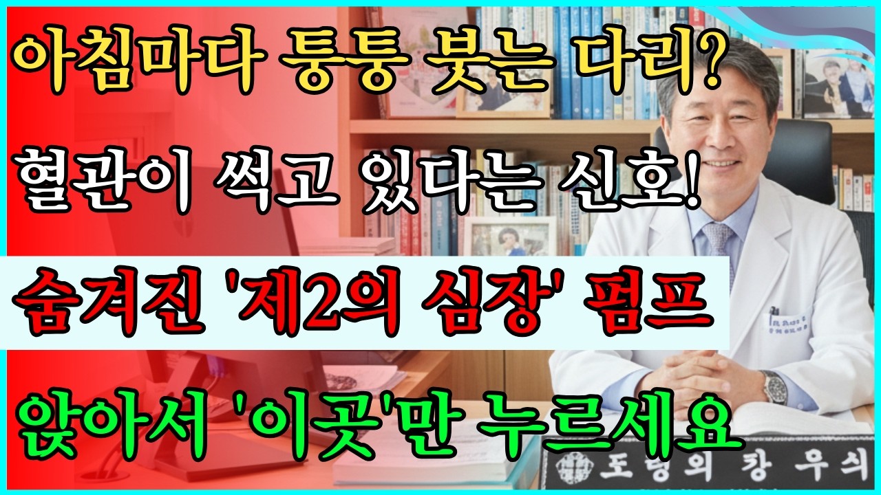 자고 일어났는데 다리가 부어있다면? 당장 '이 근육' 확인하세요 (혈관이 썩고 있다는 신호) #혈액순환