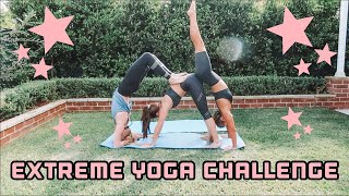 EXTREME YOGA CHALLENGE  2 & 3 person poses to make you laugh!! 