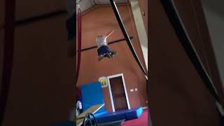 Circus Acrobats Playing On A See-Saw Super High Backflip