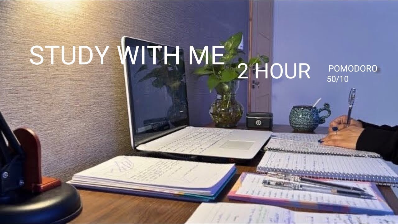 2 HOUR STUDY WITH ME | Background noise 📚, Rain Sounds 🌧️ | Pomodoro 50 ...