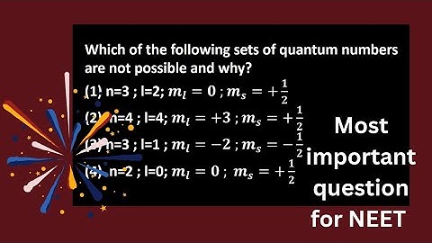 Quantum number of the following sets are correct or wrong ? | class 11 chemistry