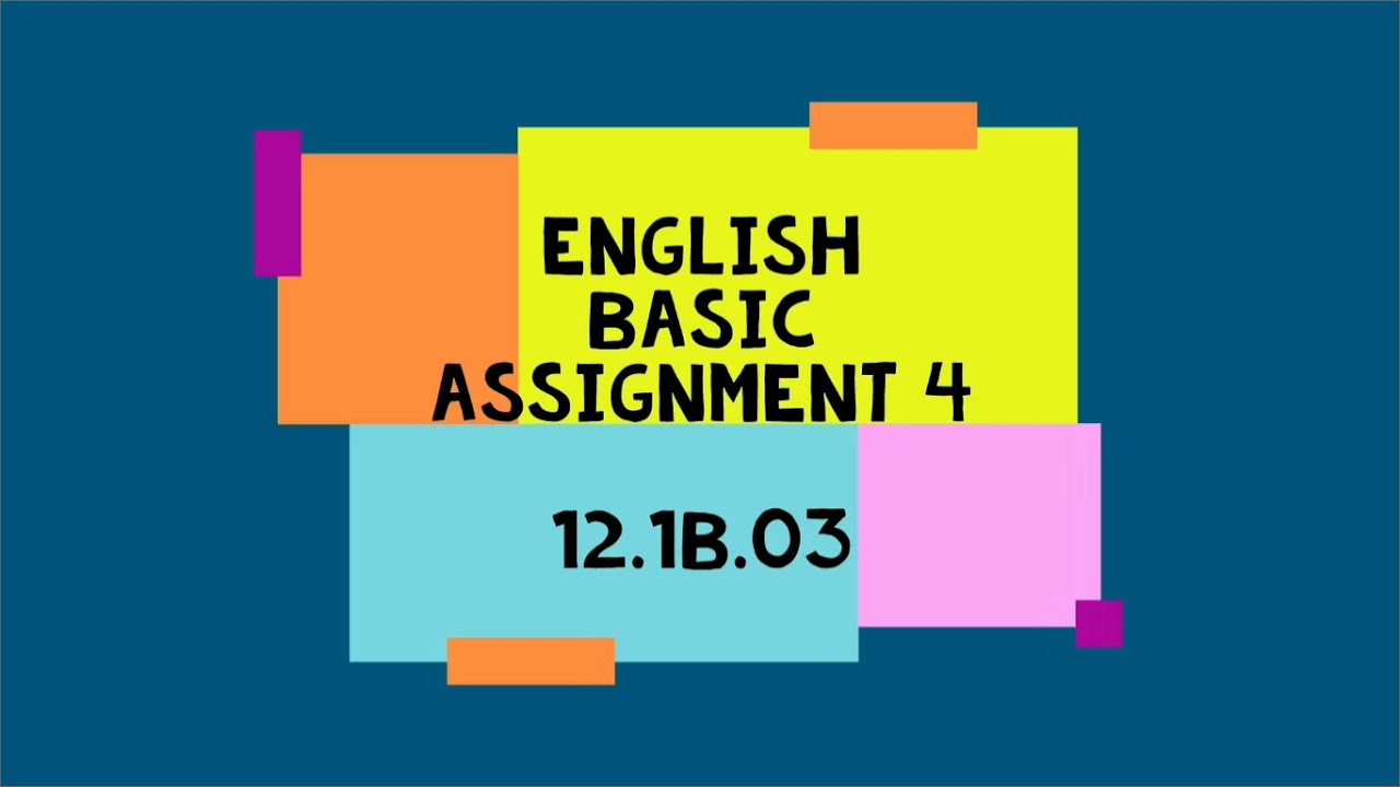 english basic assignment
