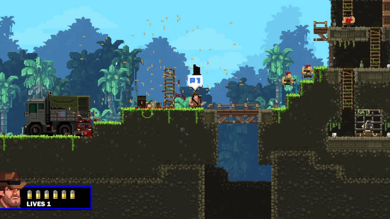 Broforce Indiana Brones fumble