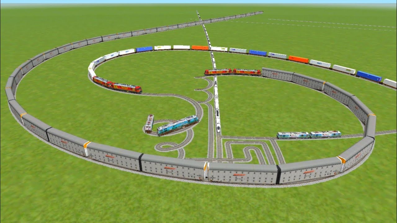 Sanke ground track over bridge crossing Round train simulator classic world moment bullets trains 