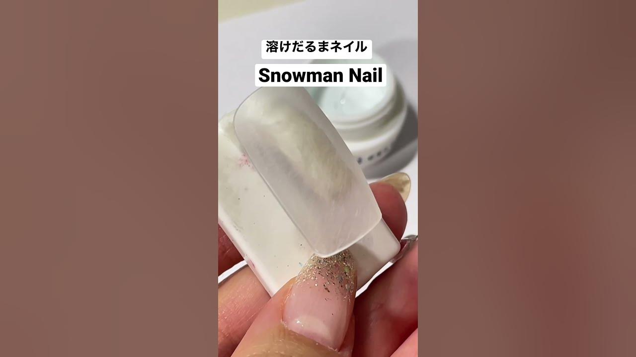 冬 溶けだるまネイル Snowman Nail Youtube