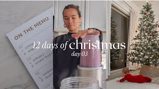 VLOG: how I meal plan, grocery haul, cook dinner with me, chill day at home! | 12 DAYS OF CHRISTMAS