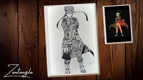 Naruto: Naruto Shippuden Zentangle Art Drawing | Tutorial of Mandala Drawing | Doodle Art | M - 32