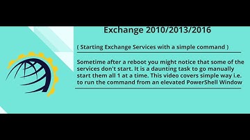 How to Start Microsoft Exchange Services with Simple Command