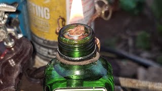 Survivalism: DIY Hobo Bottle Mini Pocket  Oil Lamp from scavenged parts