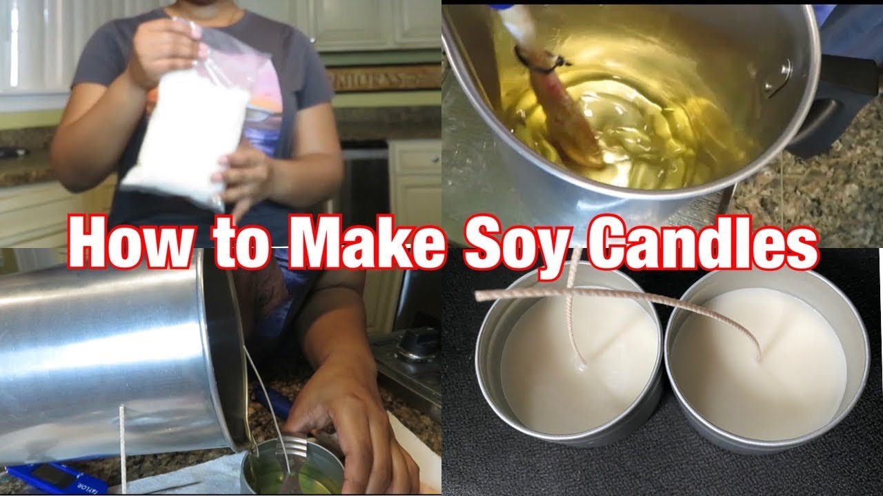 HOW TO MAKE CANDLES WITH SOY WAX|| SUPER EASY 🕯
