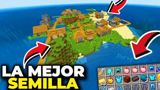 🔥 ESTA ISLA TIENE 4 HERRERIAS EN MINECRAFT BEDROCK 1.21
