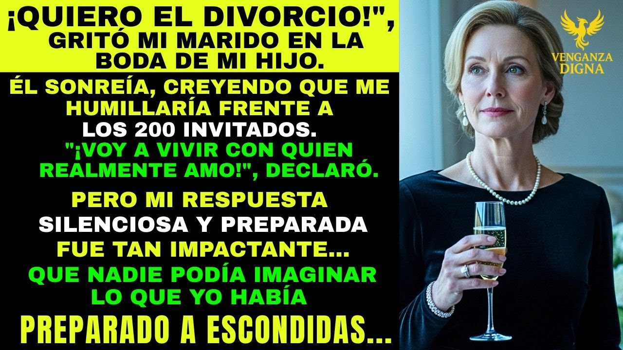 Me pidió el divorcio frente a todos. Creyó que callaría, pero subí al escenario y él quedó...