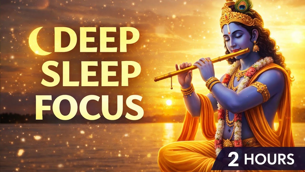 Hare Krishna Bansuri 💤 2 Hours Deep Sleep Therapy