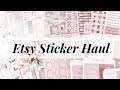 Etsy Sticker Haul | GivingGirl, CraftsByThaowie, ScribblePrintsCo & More