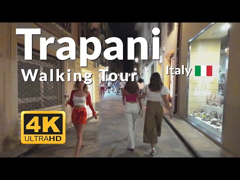 Trapani Sicily Walking Tour 4k Italy 🇮🇹
