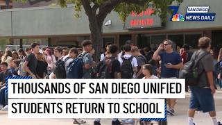 Mon. August 10 | Thousands of San Diego Unified students return to school | NBC 7 San Diego