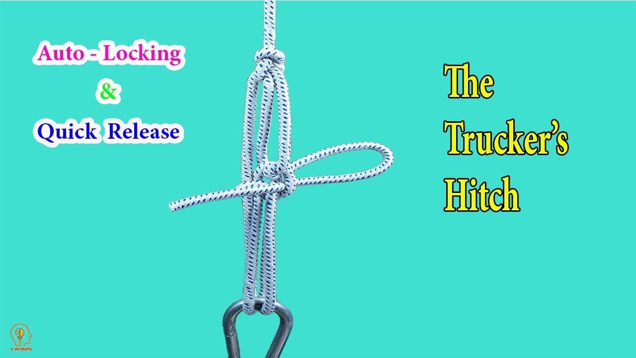 BEST Knot Very Strong Trucker's Hitch Auto Locking Knot Quick