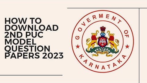 How to download 2nd puc model question papers 2023 | lattest pattern | question papers