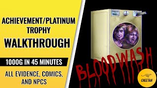Bloodwash - 100% Full Game Achievement / Platinum Trophy Walkthrough (1000G IN 45 MINUTES)