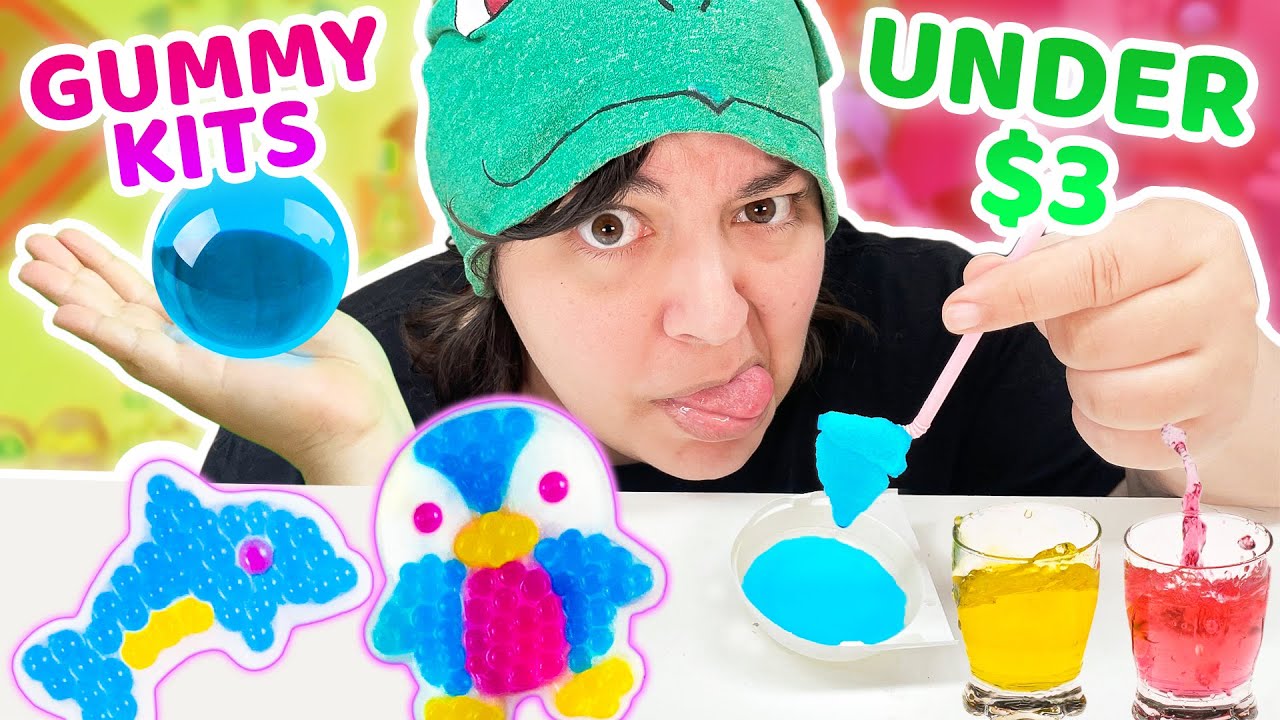 雲飴 Trying 4 WEIRD Candy Kits from Japan - YouTube