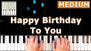 Happy Birthday to You - Piano Tutorial MEDIUM