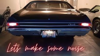 1968 Chevelle startup Dump exhaust QTP cutouts