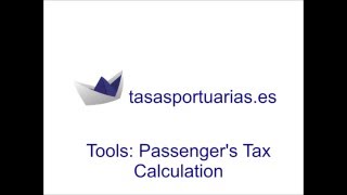 Tasasportuarias.es - Tools Passengers Tax Calculation