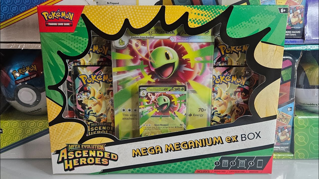 Ascended Heroes Mega Meganium ex Collection Box Opening - YouTube