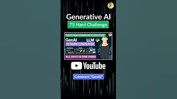 GenAI 75 Hard Challenge | GenAI Projects | GenAI Full Course | RAG LLM Projects  #genai #coding #llm