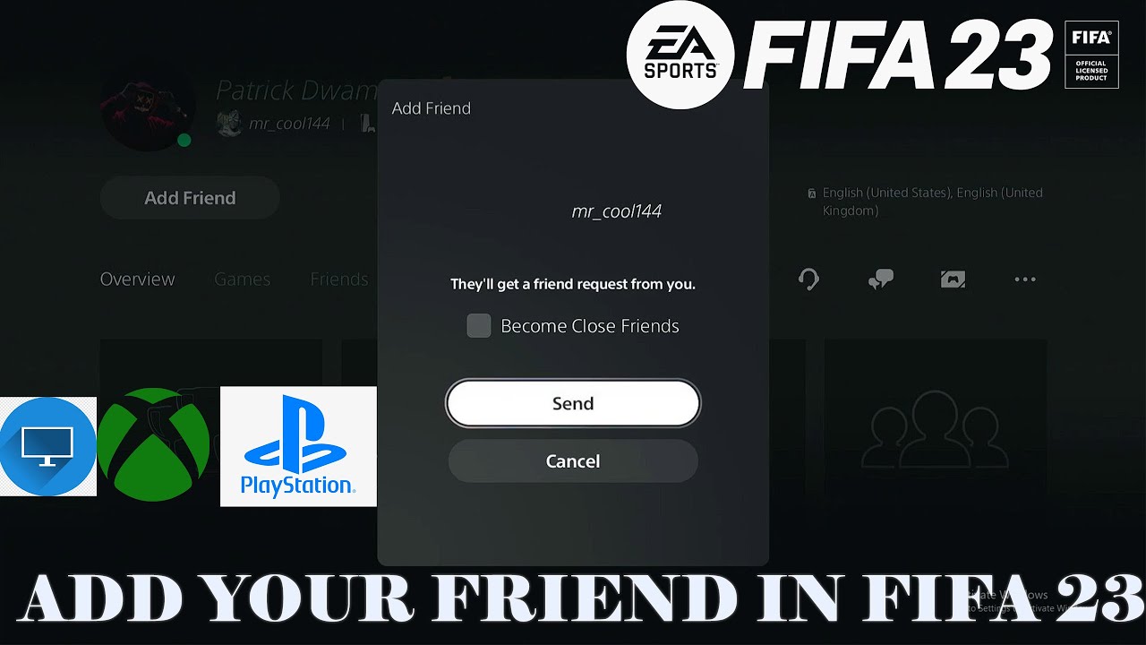 FIFA 23 - How to invite friends to matches