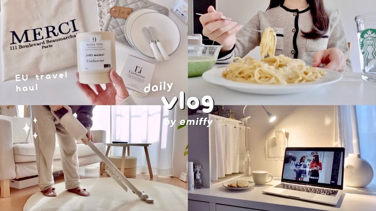 office worker's daily vlog👩🏻‍💻 EU travel haul, workday and dayoff, simple cooking🍝