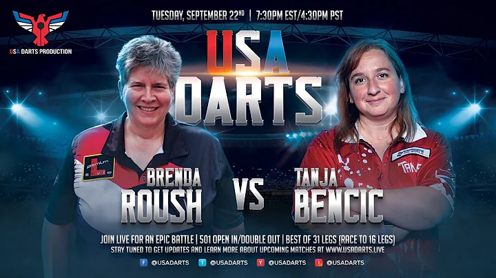 Brenda Roush vs Tanja Bencic | USA Darts Live Stre...