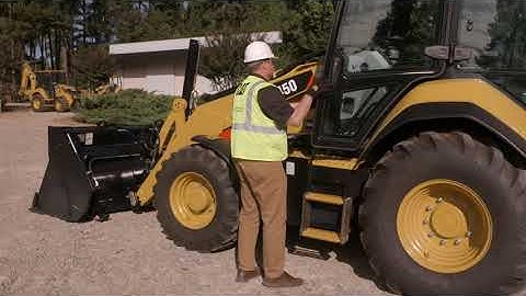 Cat® 440 and 450 Backhoe Loader Daily Maintenance Fluid Check Overview