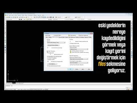 Autocad - Otomatik Kaydetme Yeri ve Süresi - Dosya Kurtarma .bak uzantısı