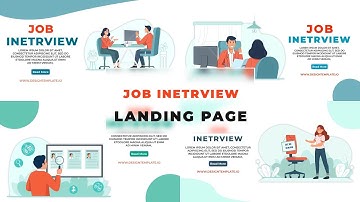 Download Job Interview Landing Page After Effects Templates | Illustration Character Animation Set