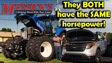 Kolik koňských sil má es nejvýkonnější traktor?