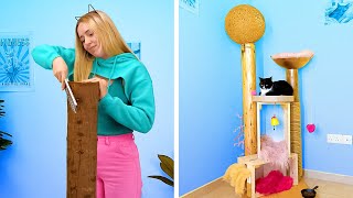 Handmade Cat Playhouse You'll Love || DIY Amazing Crafts For Your Cat