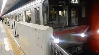 名古屋市営地下鉄桜通線　吹上駅1番ホームに6000形が到着