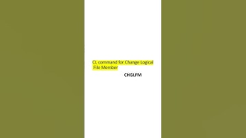 CL command for Change Logical File Member in IBM i AS400