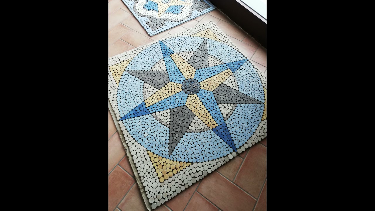 Pavimento Esterno Rosoni Rosone Mosaico In Marmo ,rosa Dei Venti Cod 80-1 Cm Mosaico Pavimento - copertina