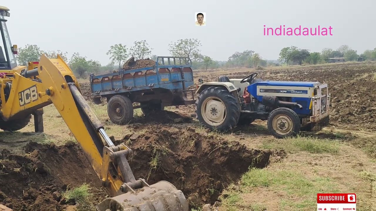 फार्म हाऊस बांधकामासाठी विटा जोता बांधकाम मुरूम भरणे शोष खड्डा खोदणे