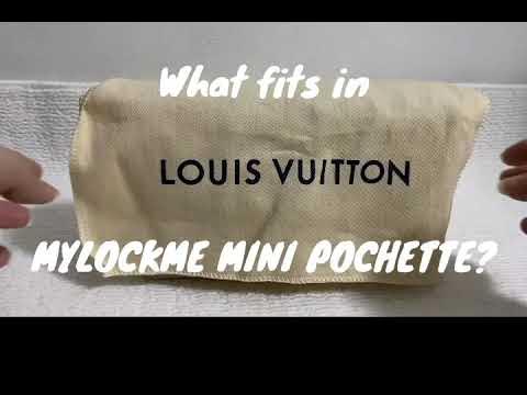 LOUIS VUITTON Soft Calfskin Mini My Lockme Chain Pochette Greige