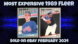 1989 Fleer Most Expensive eBay Sales Baseball Cards - February 2024