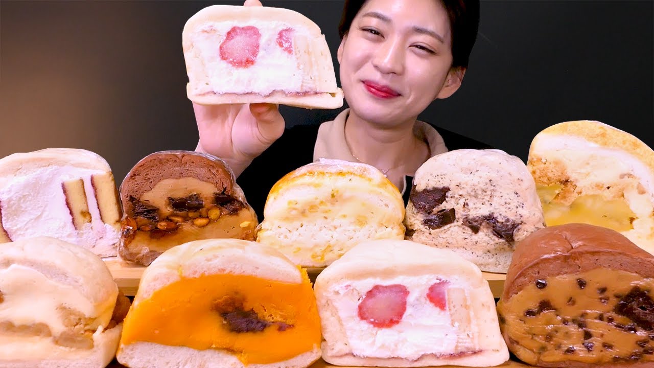🥯Cream Bagel😍롤케이크가 통으로?! 다양한 토핑과 크림폭탄 베이글 먹방❤[Chocolate,Earl Grey,Yellow cheese,Tiramisu] Mukbang