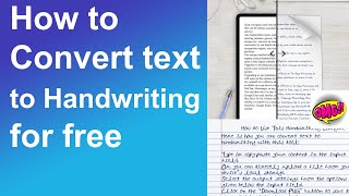 How to convert text to handwriting for free