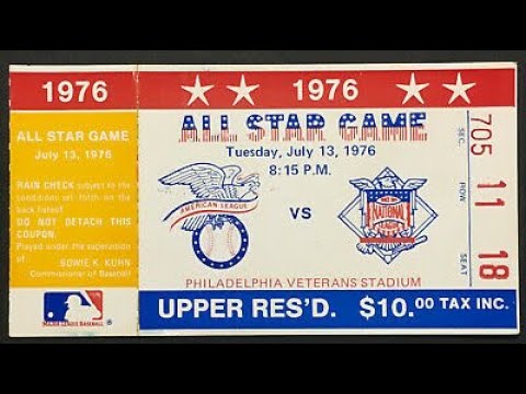 1976 MLB All Star Game PHILADELPHIA Original ABC Broadcast