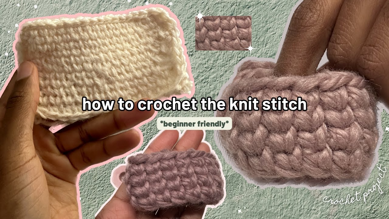 How To Crochet The Knit Stitch! | EASY