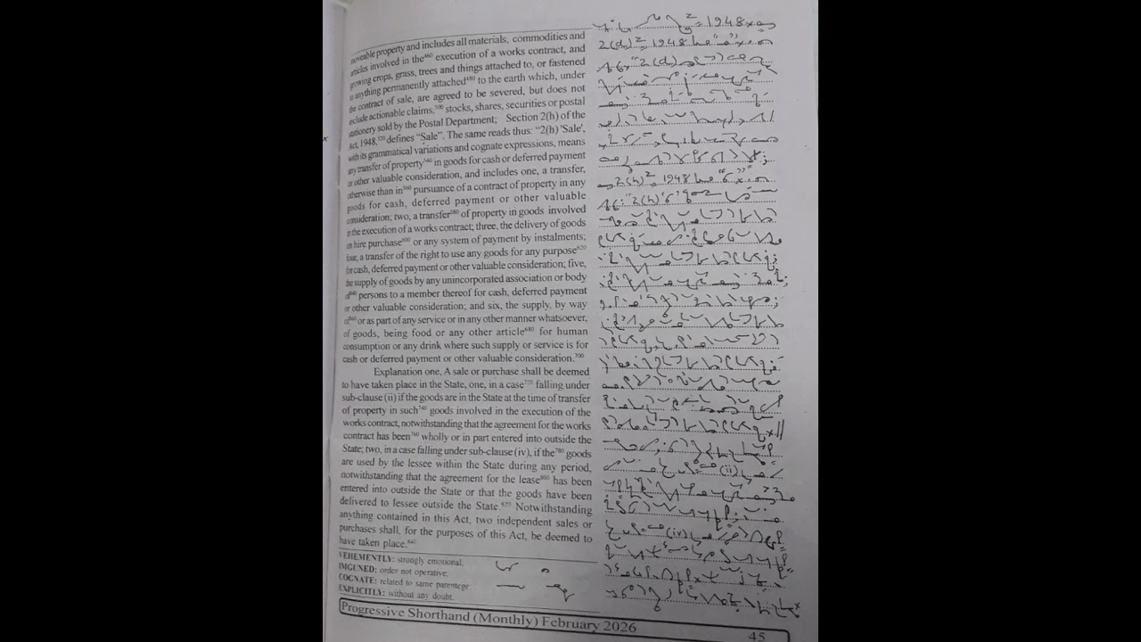 100 WPM | Exercise No.26 | English Shorthand | Progressive Magazine February 2026 | #shorthand