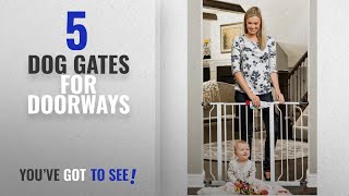 Top 5 Dog Gates For Doorways [2018 Best Sellers]: Regalo Easy Step Walk Thru Gate, White, Fits ...